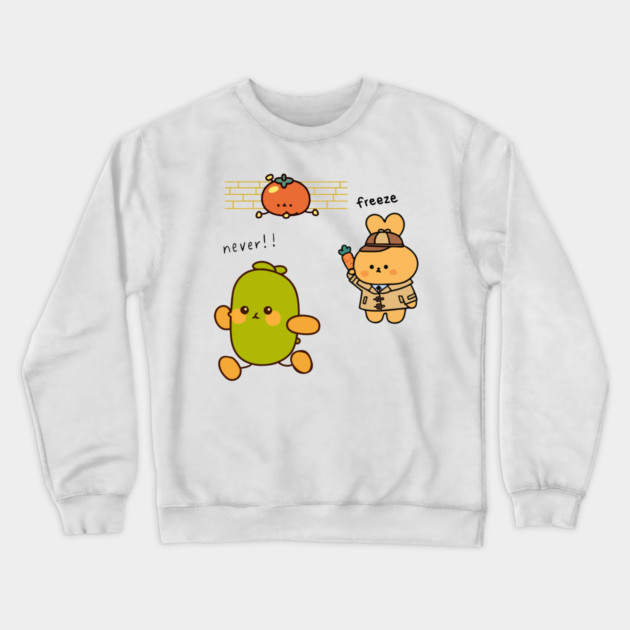 Cucumber Running from Justice Crewneck Sweatshirt by TuncGK