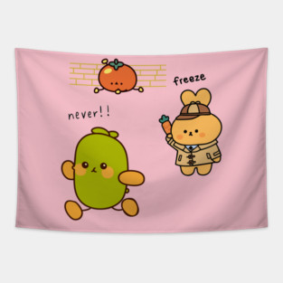 Cucumber Running from Justice Tapestry