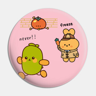 Cucumber Running from Justice Pin