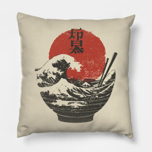 Bowl of Hokusai - Ramen Lovers Design Pillow