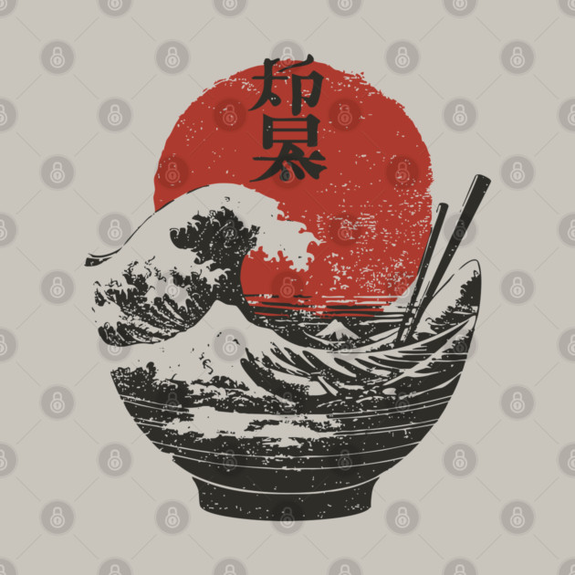 Bowl of Hokusai - Ramen Lovers Design by TuncGK