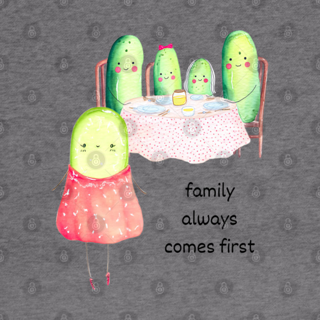 Kawaii Cucumber Family - Cute Design by TuncGK