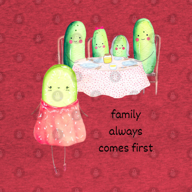 Kawaii Cucumber Family - Cute Design by TuncGK
