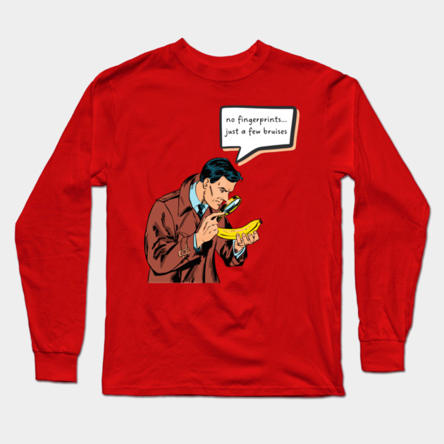 Funny Retro Detective - Comic Book Style Long Sleeve T-Shirt by TuncGK