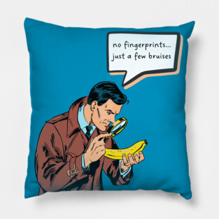 Funny Retro Detective - Comic Book Style Pillow