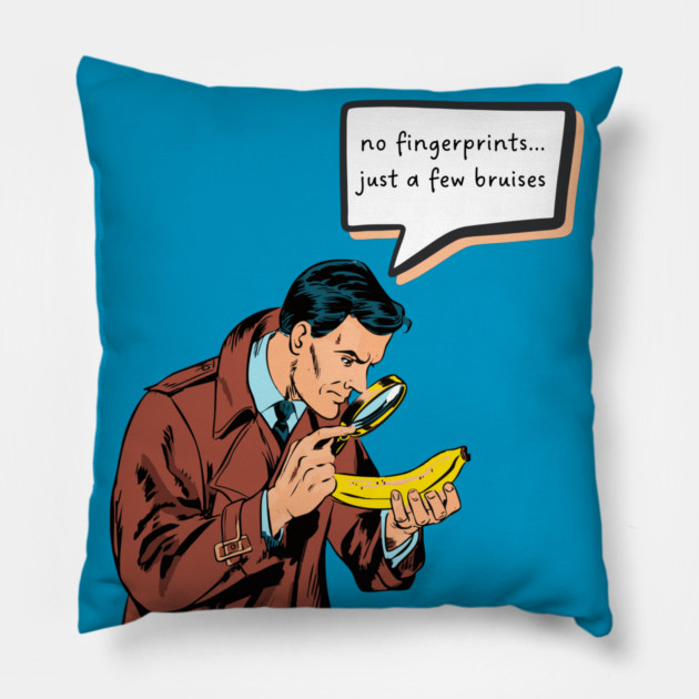Funny Retro Detective - Comic Book Style Pillow by TuncGK