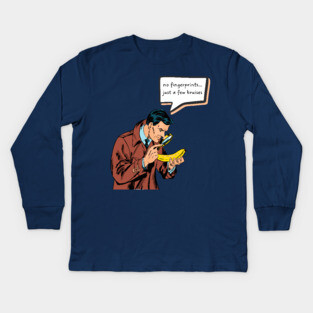 Funny Retro Detective - Comic Book Style Kids Long Sleeve T-Shirt