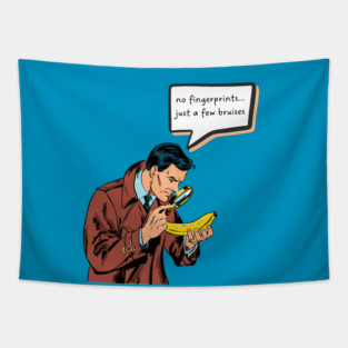 Funny Retro Detective - Comic Book Style Tapestry