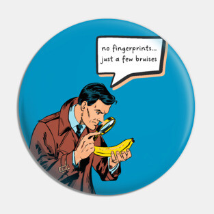 Funny Retro Detective - Comic Book Style Pin