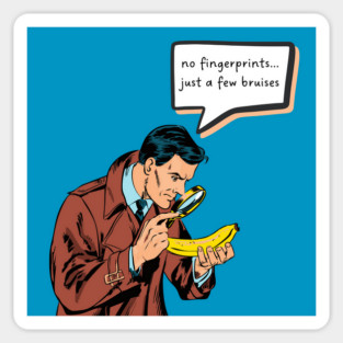 Funny Retro Detective - Comic Book Style Sticker