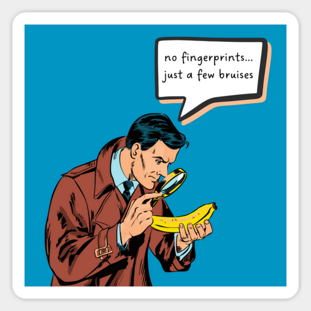 Funny Retro Detective - Comic Book Style Magnet by TuncGK