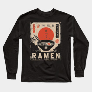 Japanese Ramen Print - Traditional Ukiyo-e Style Long Sleeve T-Shirt