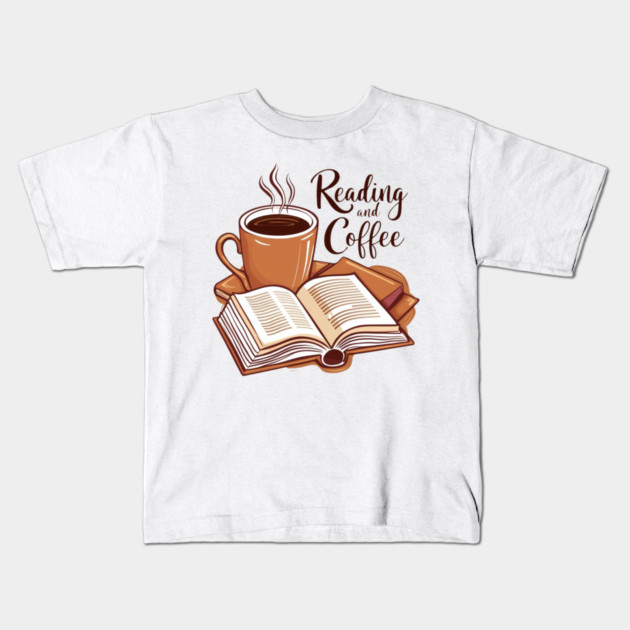 Book Fuelled by Coffee. Kids T-Shirt by SR8891