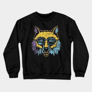 Lone Wolf Survives. Lone Wolf Excels. Crewneck Sweatshirt
