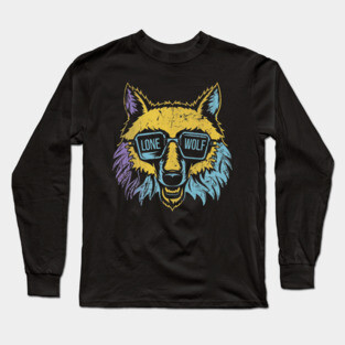 Lone Wolf Survives. Lone Wolf Excels. Long Sleeve T-Shirt