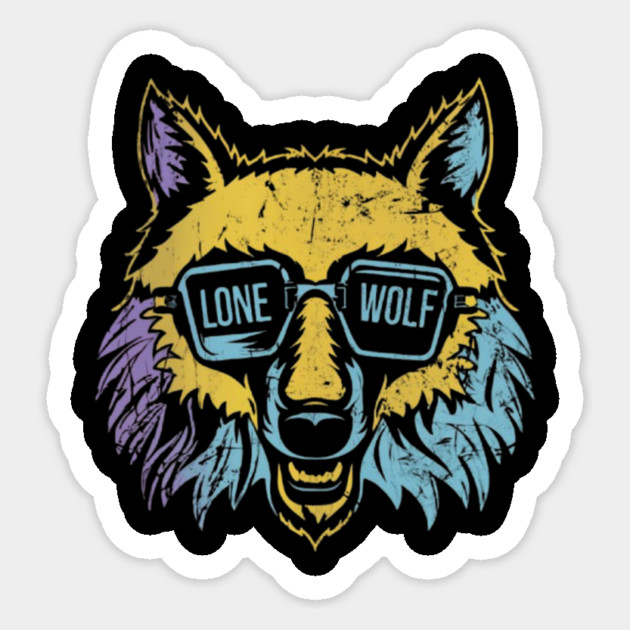 Lone Wolf Survives. Lone Wolf Excels. Sticker by MotiVVaTTi