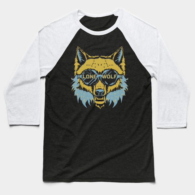 Lone Wolf Champion. Lone Wolf Warrior Baseball T-Shirt by MotiVVaTTi