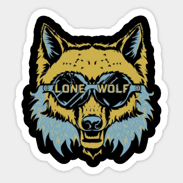Lone Wolf Champion. Lone Wolf Warrior Sticker by MotiVVaTTi