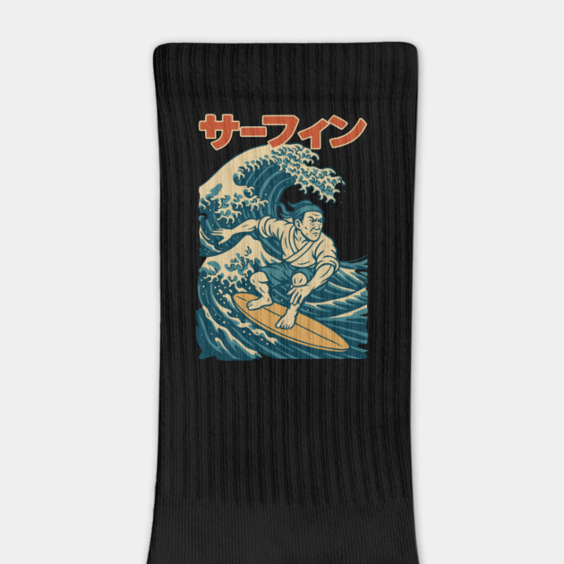 Surf Samurai Ukiyo-e Style Design by Designed By Marty