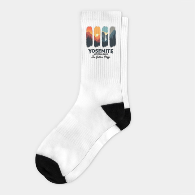 Yosemite – The Golden Cliffs Design Socks by Designed By Marty