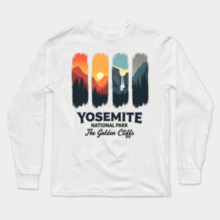 Yosemite – The Golden Cliffs Design Long Sleeve T-Shirt