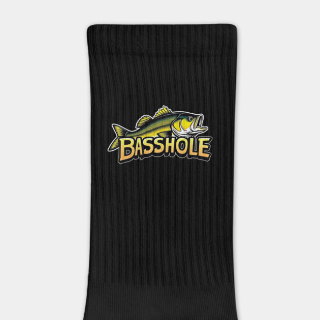 Basshole Funny Fishing Design by Designed By Marty