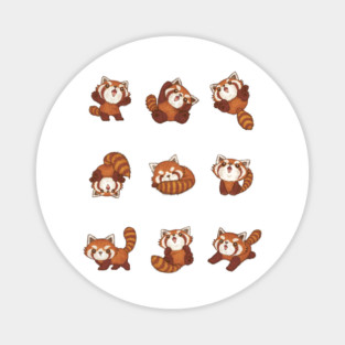 Many Red pandas Magnet