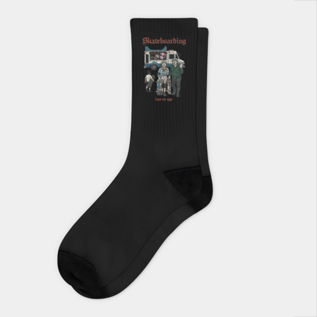 Skateboarding Has No Age Socks by Wrongteeshirt
