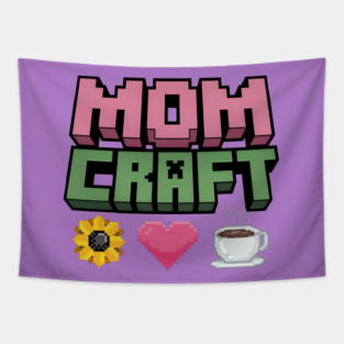 Happy Mothers Day Momcraft Gamer Mom Tapestry