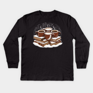 Coffee and Book Lover's Corner Kids Long Sleeve T-Shirt