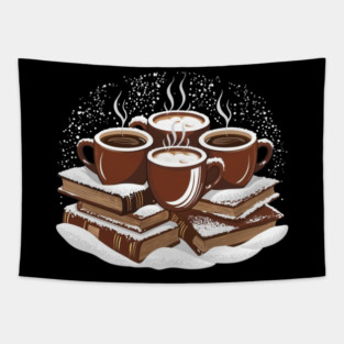 Coffee and Book Lover's Corner Tapestry