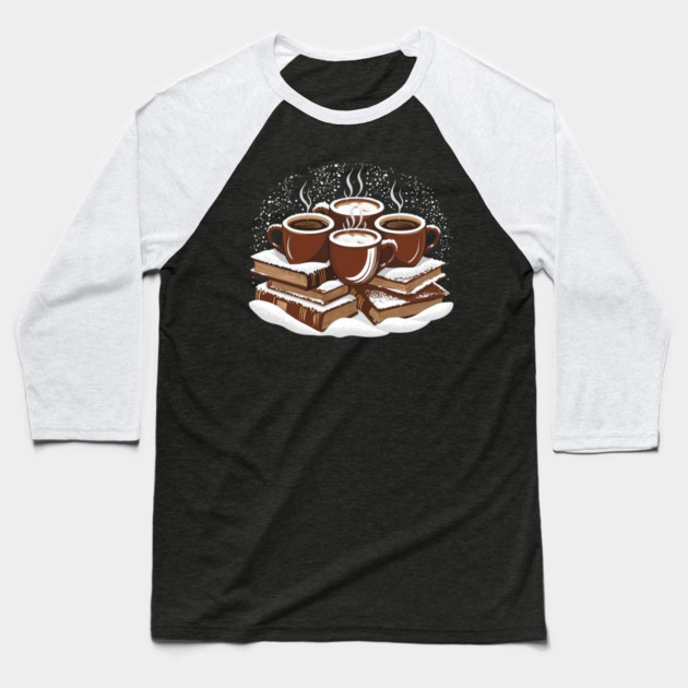 Coffee and Book Lover's Corner Baseball T-Shirt by SR8891