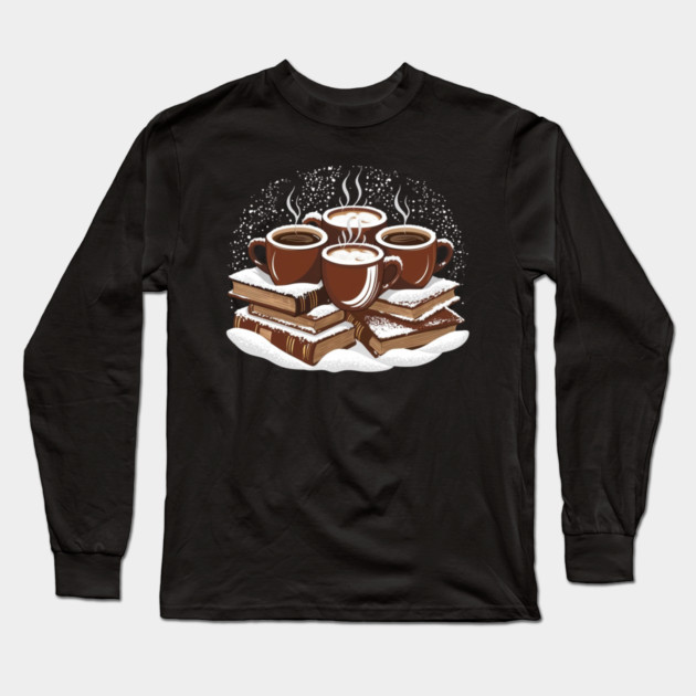 Coffee and Book Lover's Corner Long Sleeve T-Shirt by SR8891