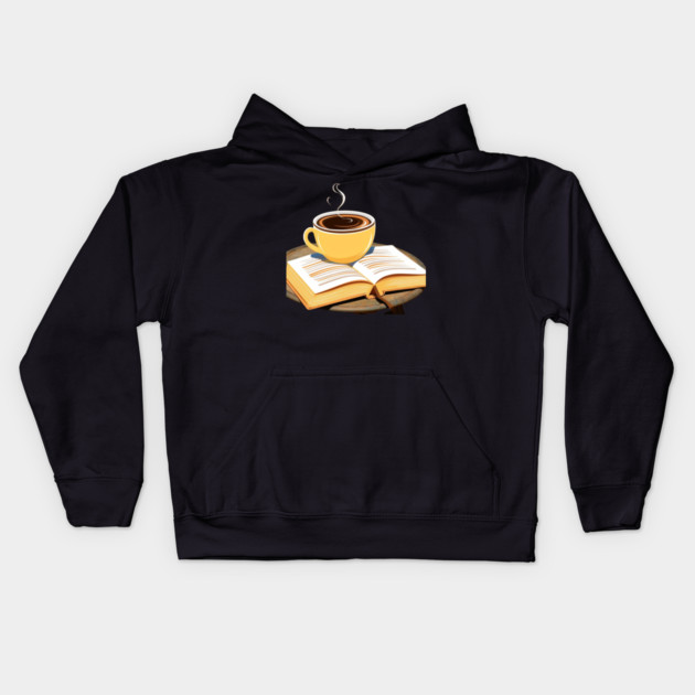 My Ideal Day Coffee and a Book Kids Hoodie by SR8891