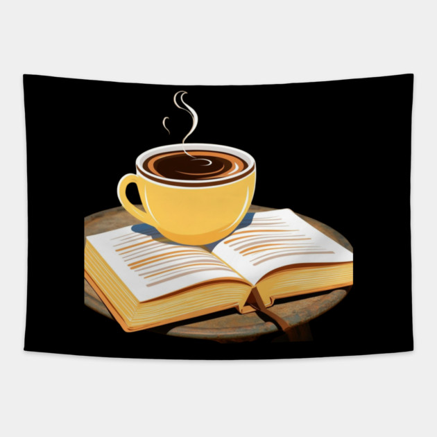 My Ideal Day Coffee and a Book Tapestry by SR8891