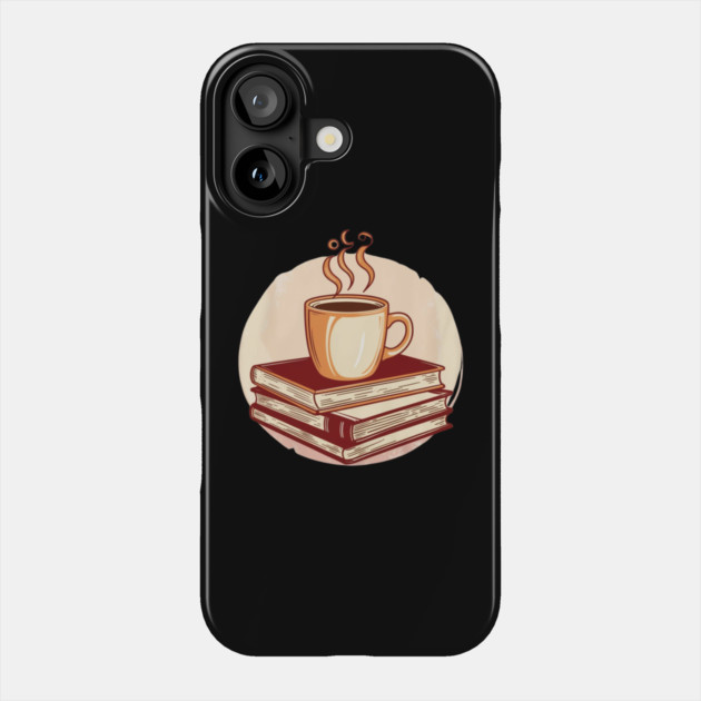 Fueled by Coffee and Books Phone Case by SR8891