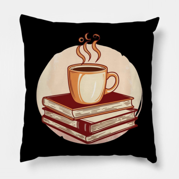 Fueled by Coffee and Books Pillow by SR8891