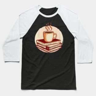 Fueled by Coffee and Books Baseball T-Shirt