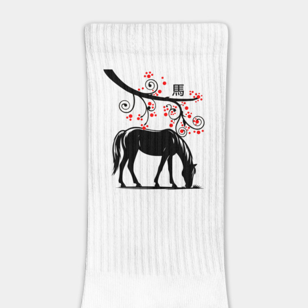 Chinese New Year Horse and Red Blossoms by HolidayBug