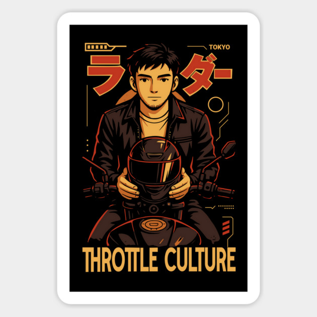 Throttle Culture – Tokyo Biker Style Magnet by Designed By Marty