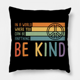 Be Kind Peace Sign Pillow