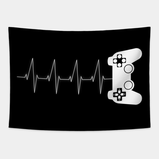 Gamer Heartbeat Tapestry by UrbanLifeApparel