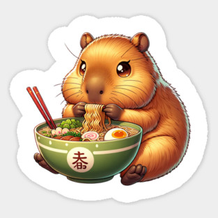 Capybara Ramen Sticker