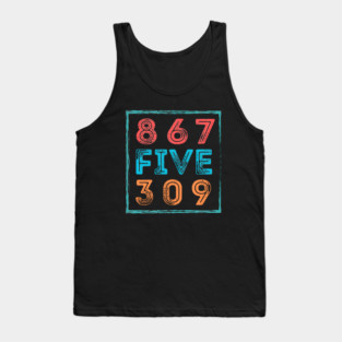8675309 Funny Nostalgic and Vintage 80s Retro Gen X Tank Top