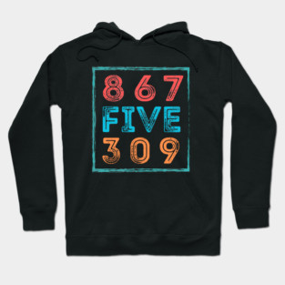 8675309 Funny Nostalgic and Vintage 80s Retro Gen X Hoodie