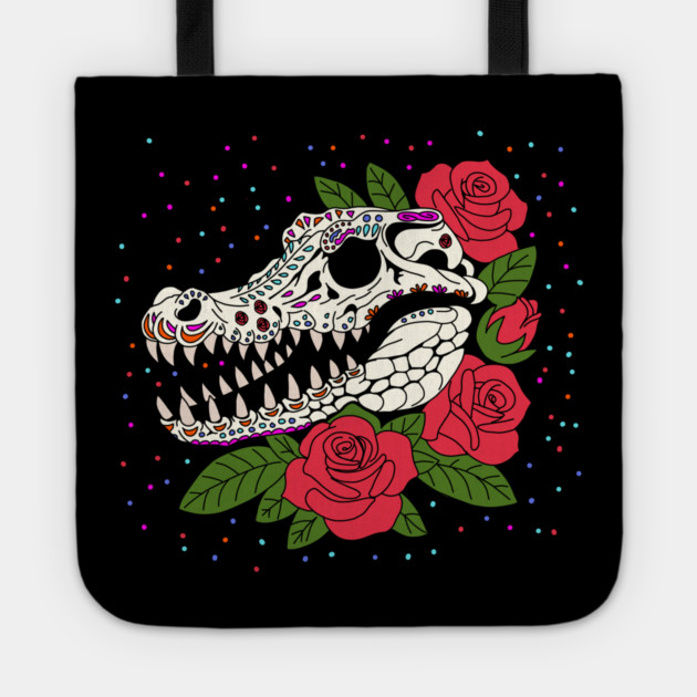 June's Rose & Crocodile Skull Tote by H. R. Sinclair