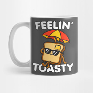 Beach Bread Feelin’ Toasty Funny Summer Meme Mug
