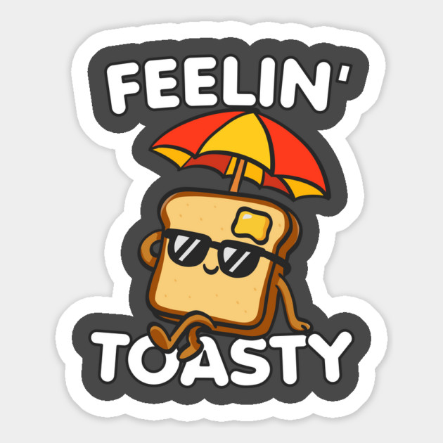 Beach Bread Feelin’ Toasty Funny Summer Meme Magnet by belownormal
