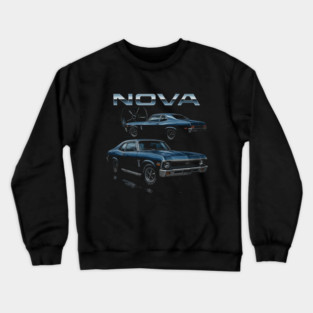 1970 Chevy Nova SS – Classic American Muscle Car Illustration Crewneck Sweatshirt