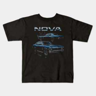 1970 Chevy Nova SS – Classic American Muscle Car Illustration Kids T-Shirt